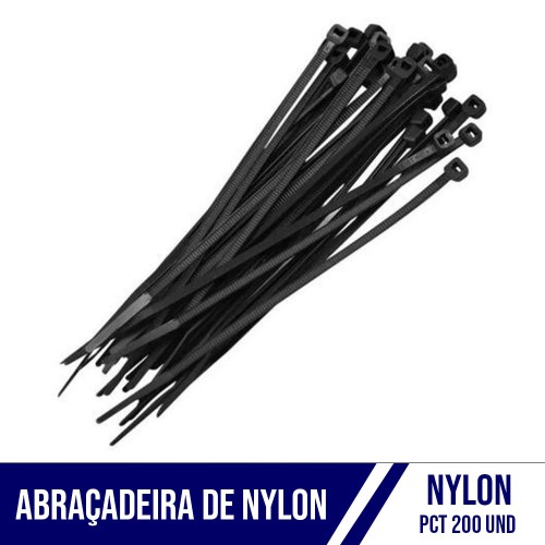 Abraçadeira de Nylon Pct com 200 unid