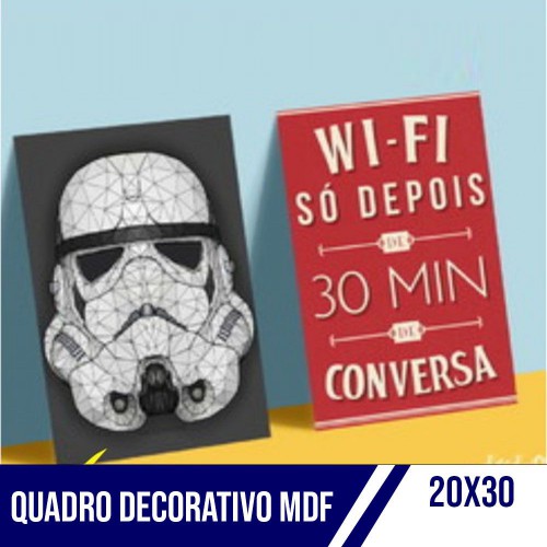 Quadro decorativo MDF 6mm 20x30cm