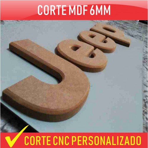 Corte CNC em MDF 6mm