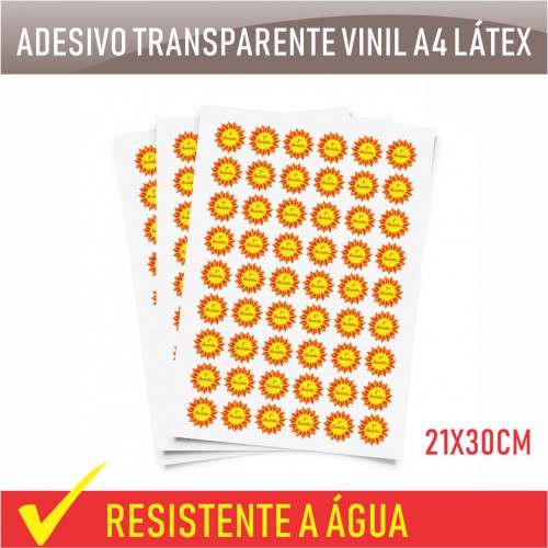 Adesivo Vinil Transparente Látex A4