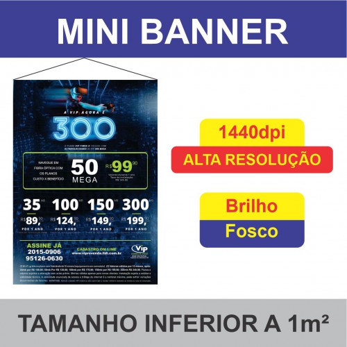 Mini Banner Alta Resolução 380g