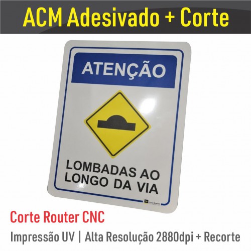 Placa Acm Adesivado + Corte Router