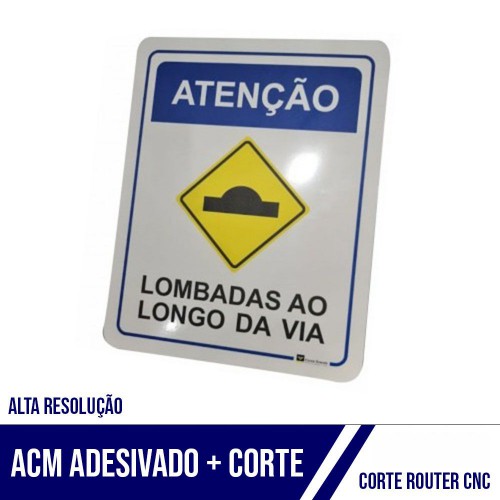 Placa Acm Adesivado + Corte Router
