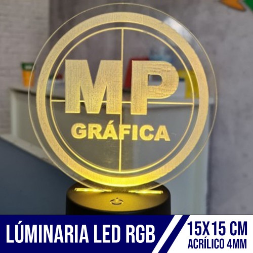 Luminária em Acrílico 4mm Led RGB