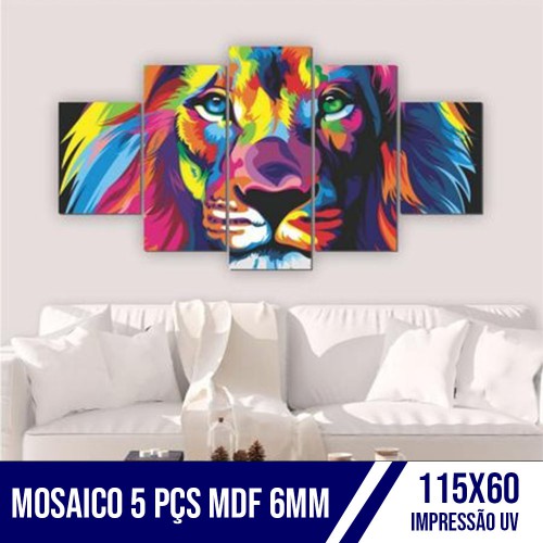Mosaico Impressão UV MDF 6mm 115x60cm