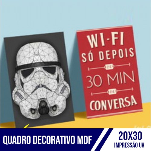 Quadro Decorativo Impressão UV MDF 6mm 20x30cm