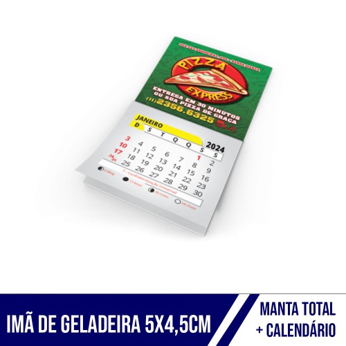 Imã de Geladeira 5x4,5cm Manta Total + Calendário