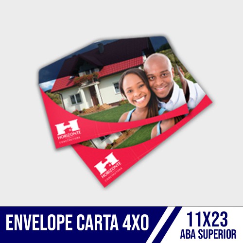 Envelope Carta 11x23cm 4x0 90g