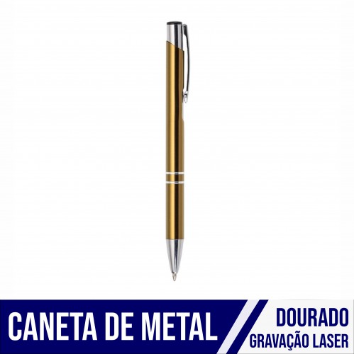 Caneta Dourado Personalizada