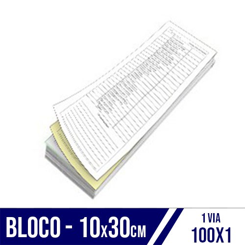 Bloco 10x30 | 1 Vias | 100x1