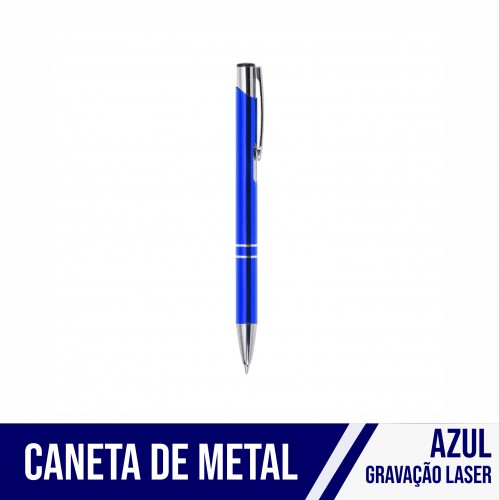 Caneta Azul Personalizada