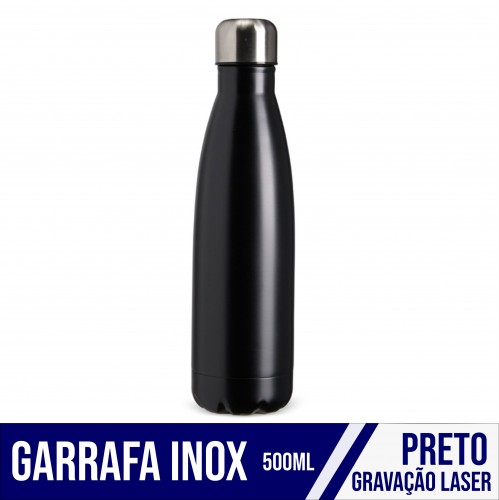 Garrafa Inox Preto