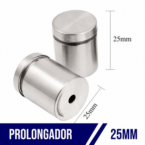Prolongador Espaçador Aço Escovado 25mm