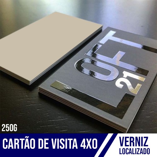 Cartão de Visita Verniz Localizado 250g
