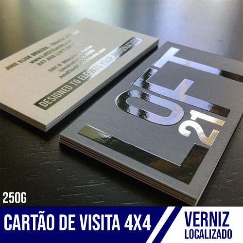 Cartão de Visita Verniz Localizado 250g